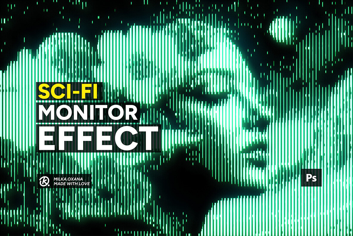 Retro Sci Fi Matrix Monitor Effect 1