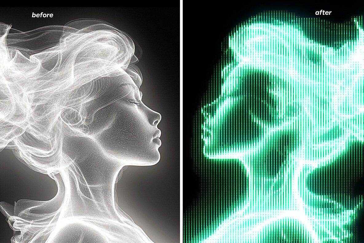 Retro Sci Fi Matrix Monitor Effect 5