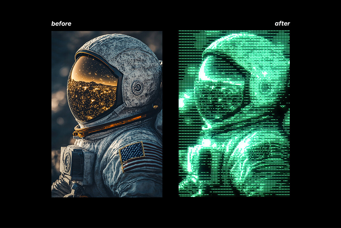Retro Sci Fi Matrix Monitor Effect 7