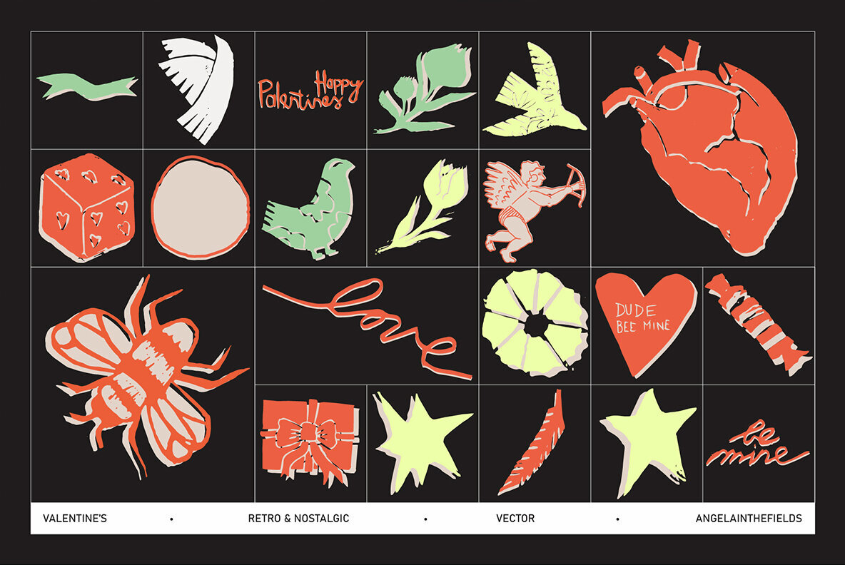 Valentines Vector Pack Birds and Bees 3