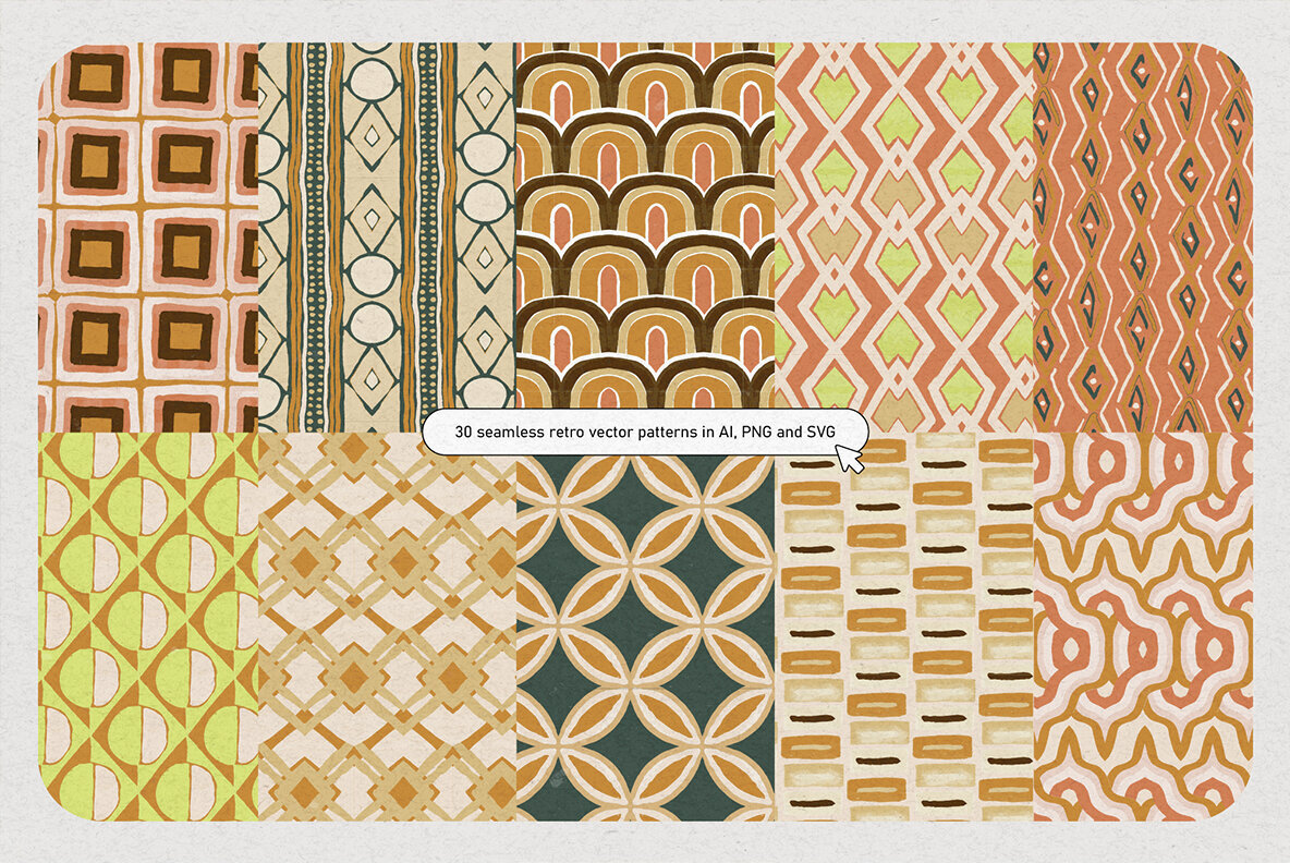 30 Cottagecore Vector Patterns 2