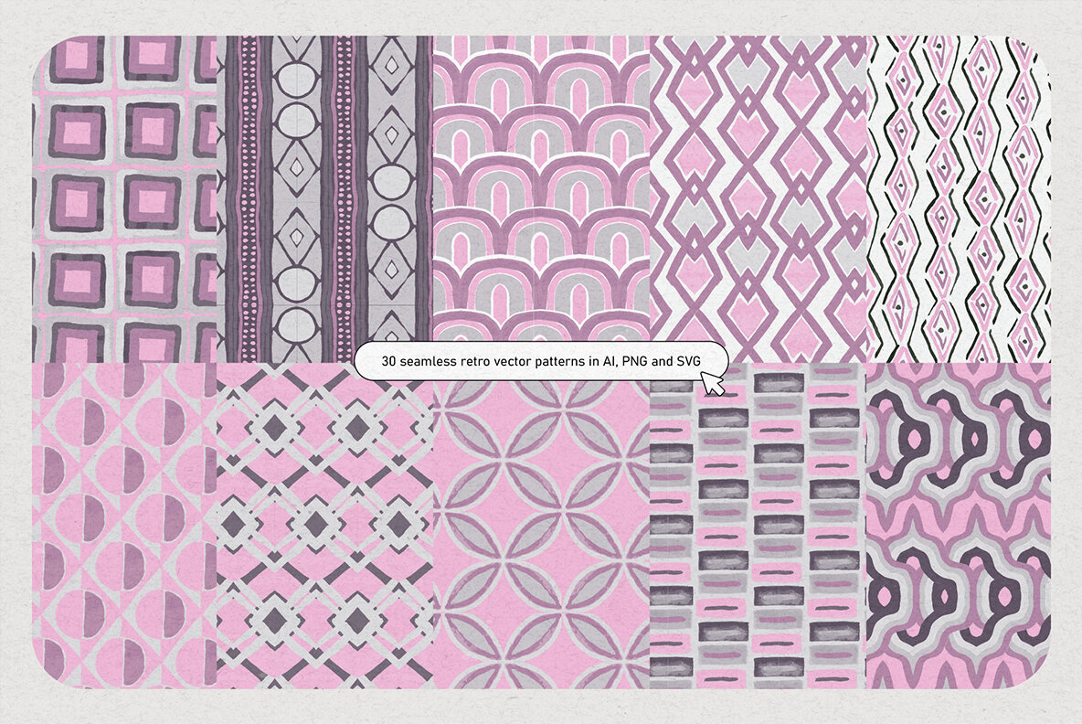 30 Cottagecore Vector Patterns 4