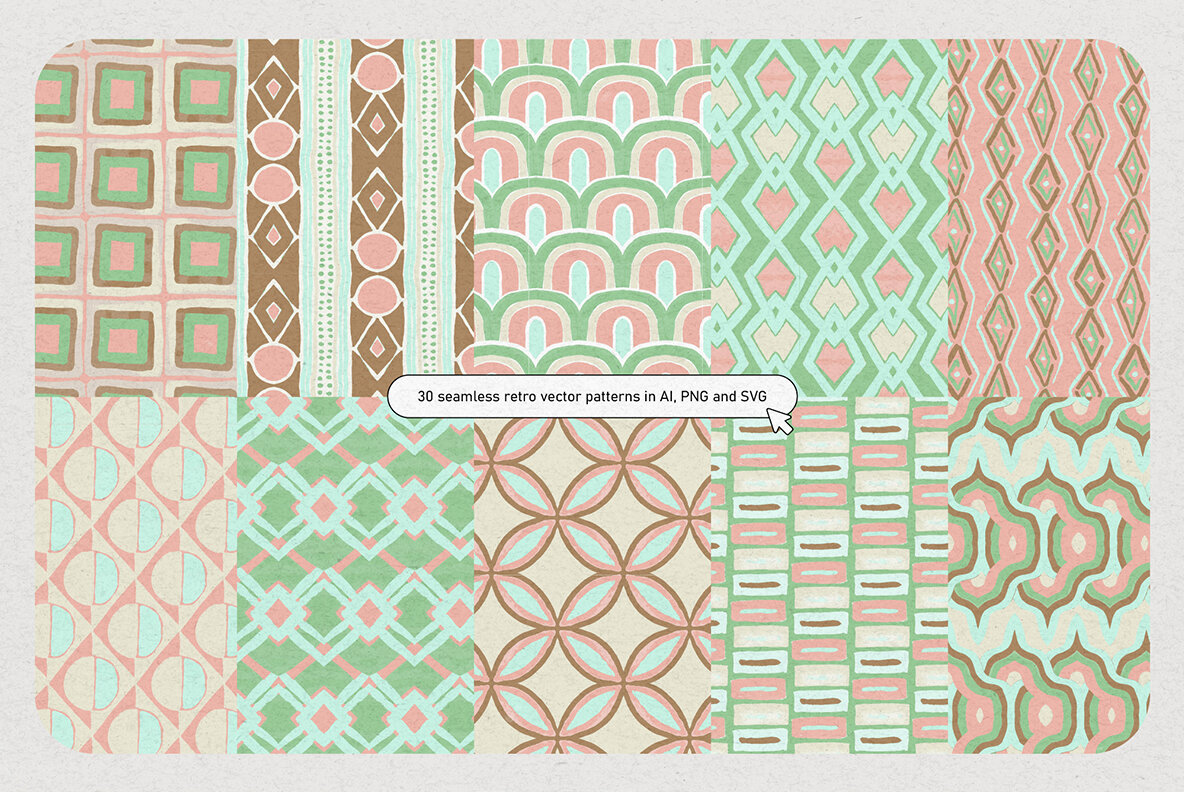 30 Cottagecore Vector Patterns 6
