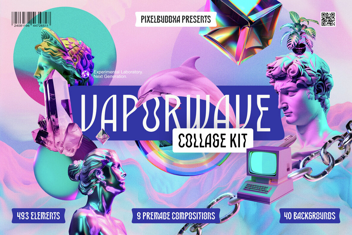 Vaporwave Collage Kit 1