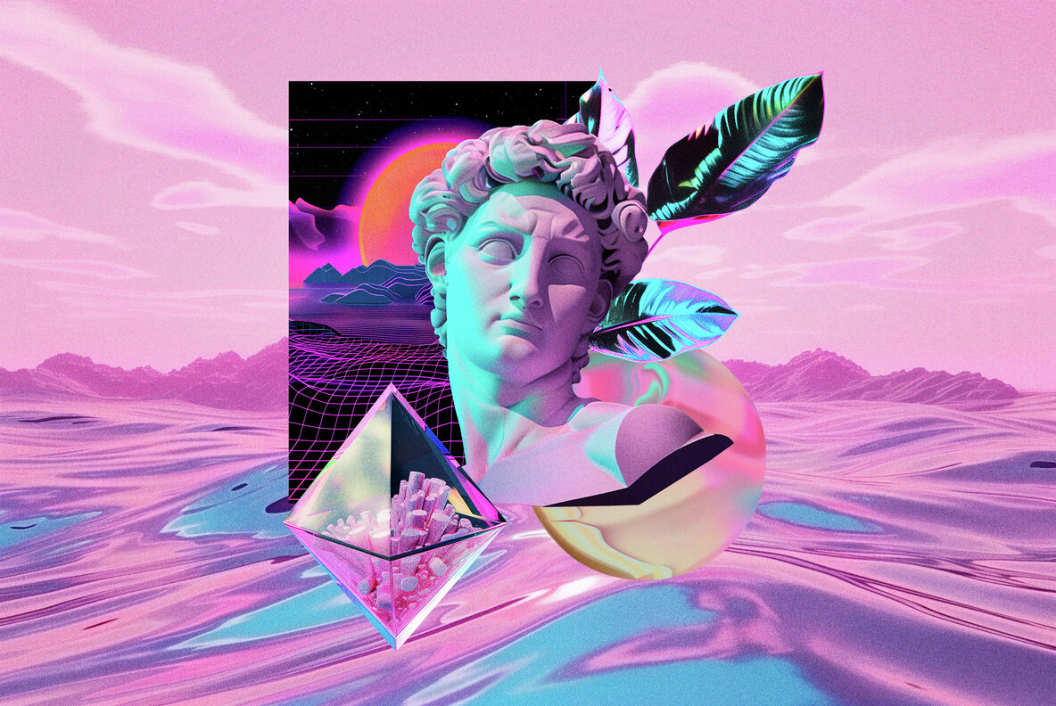 Vaporwave Collage Kit 4
