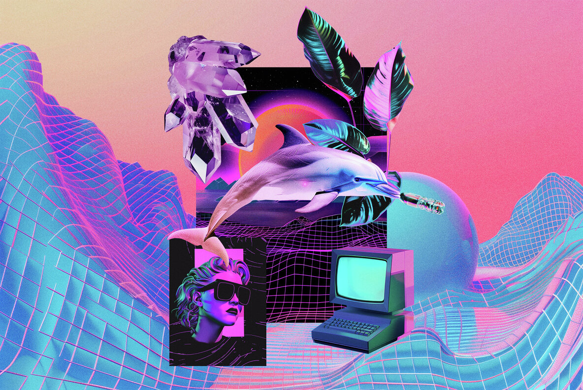 Vaporwave Collage Kit 6