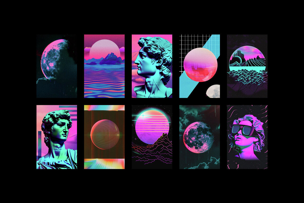 Vaporwave Collage Kit 16