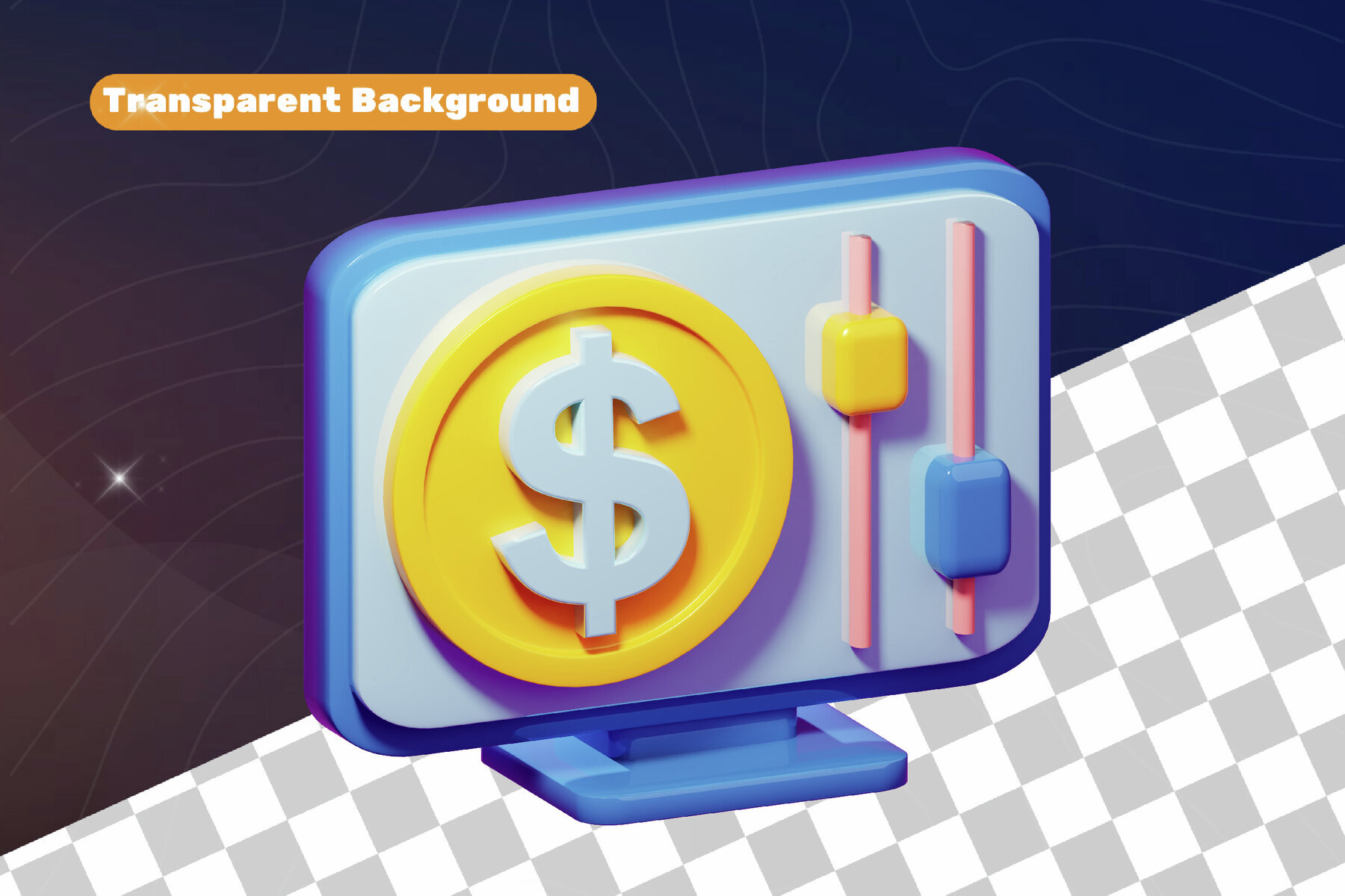 Stock Investment 3D Icon 2
