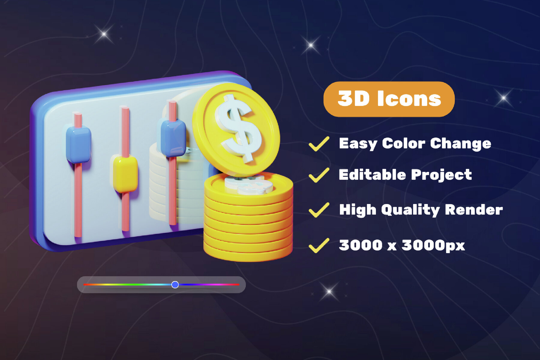 Stock Investment 3D Icon 5