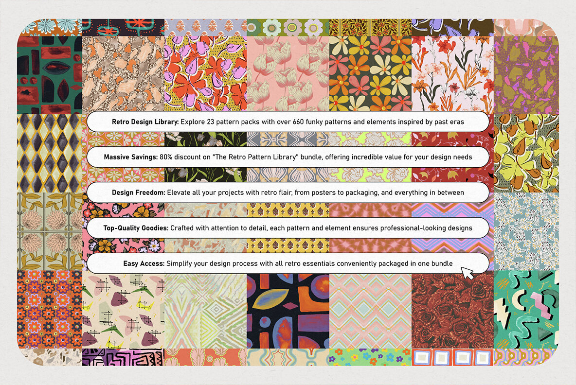 Retro Pattern Library Bundle 2