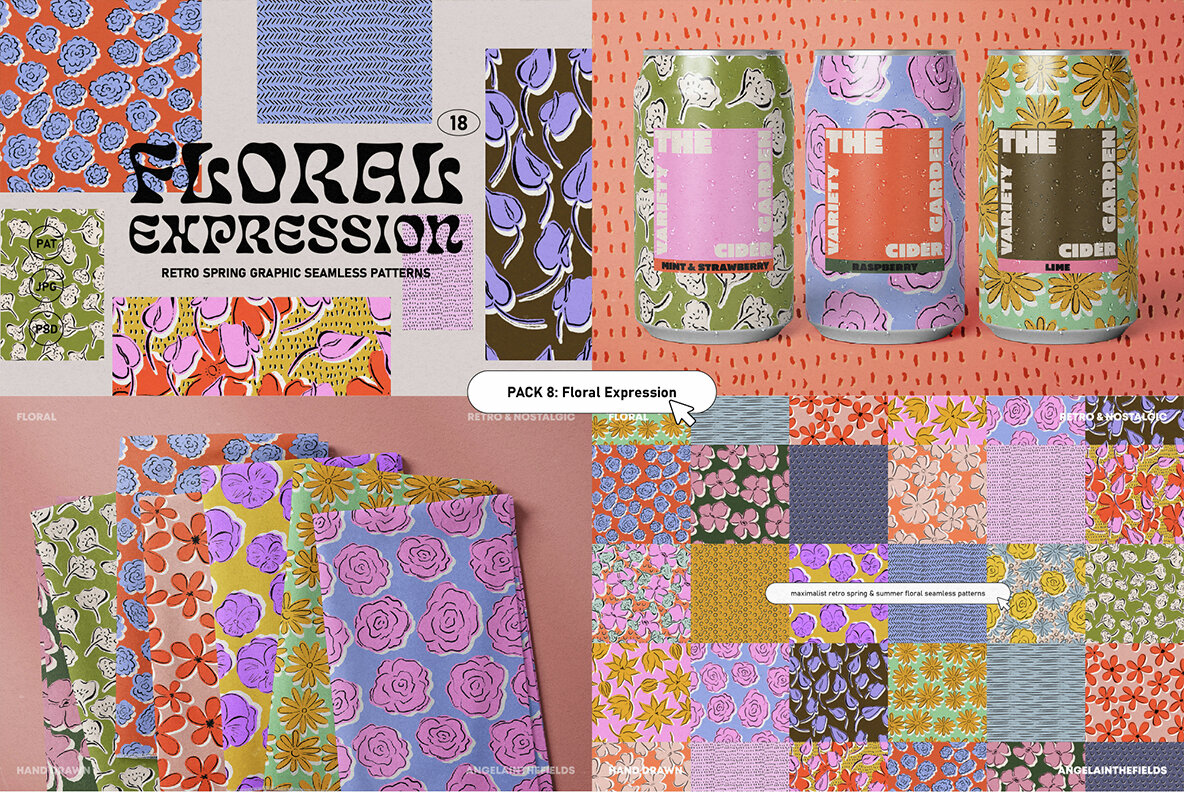 Retro Pattern Library Bundle 10