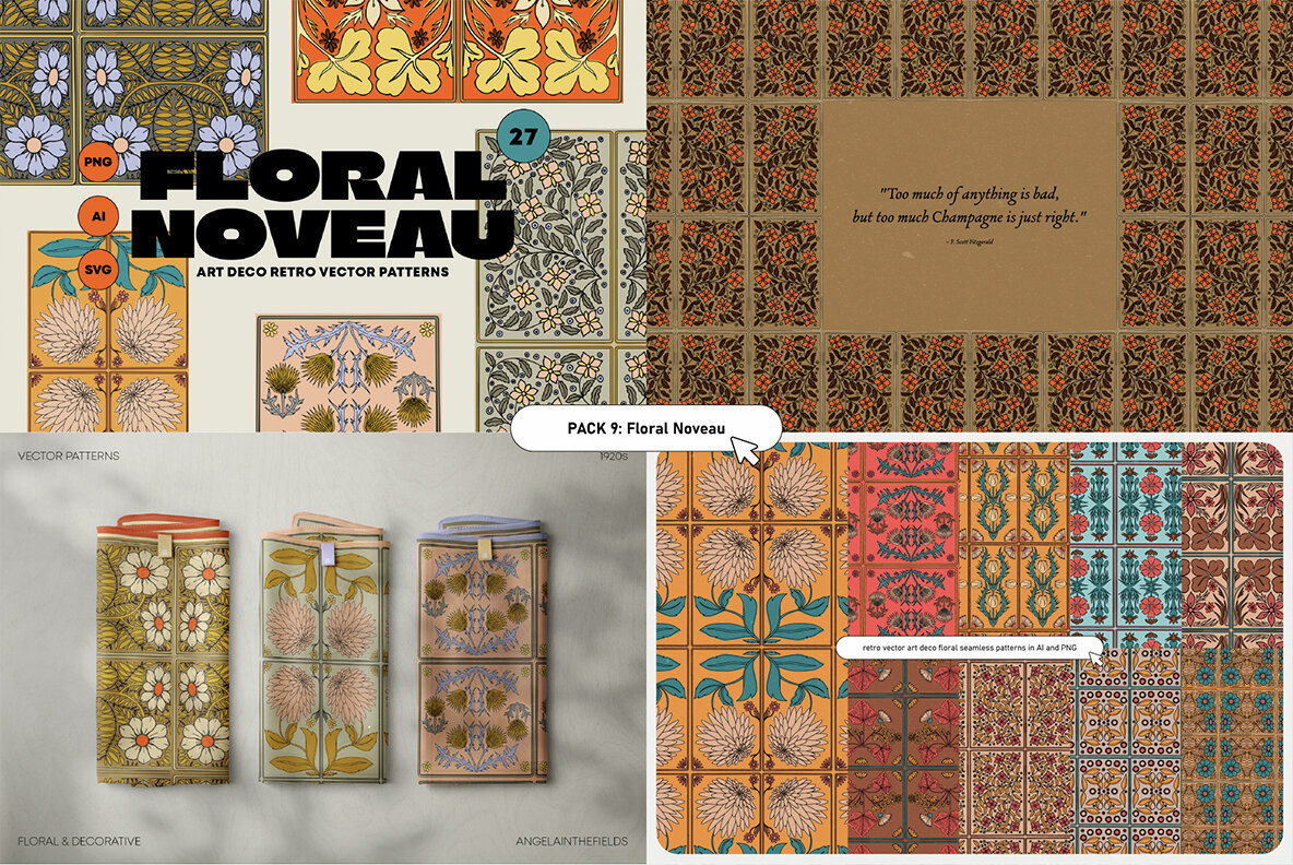 Retro Pattern Library Bundle 11