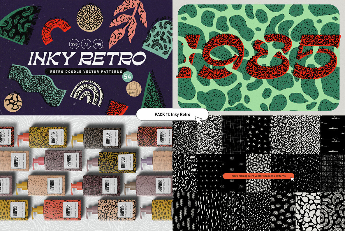 Retro Pattern Library Bundle 13