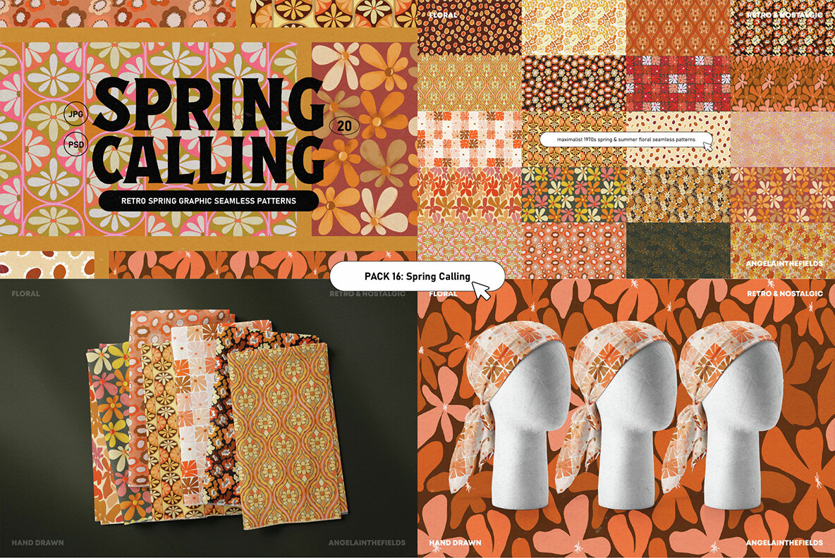 Retro Pattern Library Bundle 18