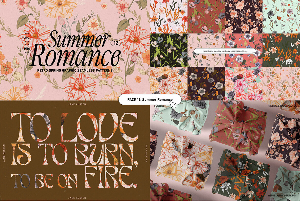 Retro Pattern Library Bundle 19