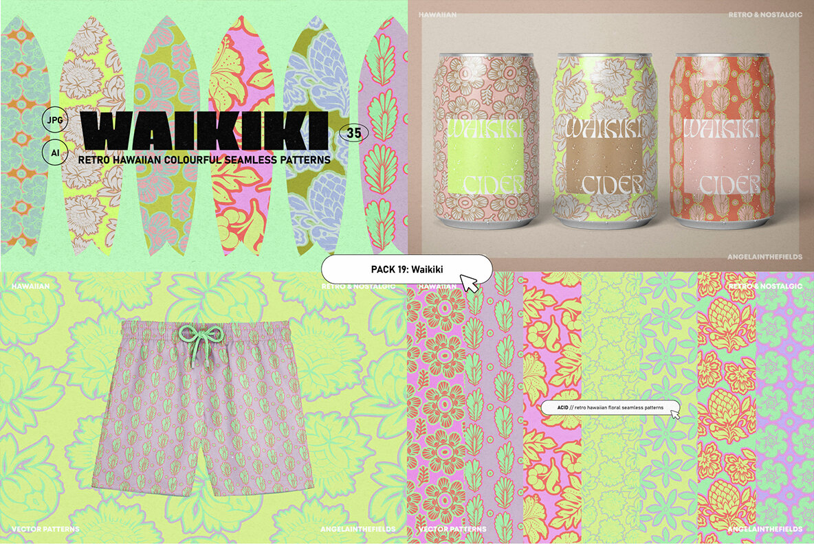 Retro Pattern Library Bundle 21