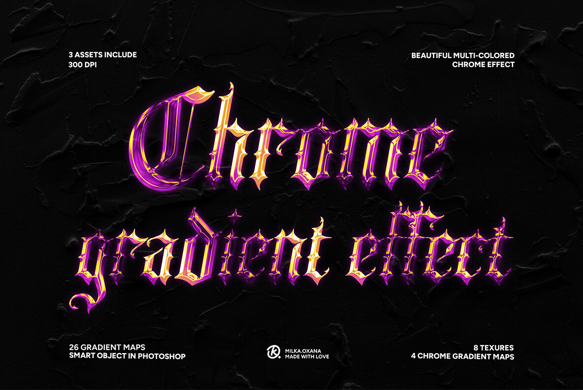 Gradient Chrome Text Effect 1