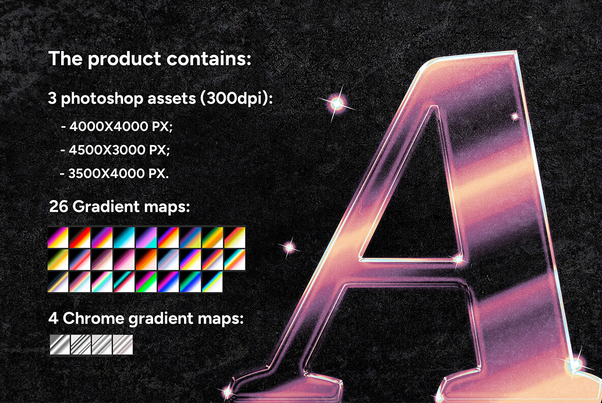 Gradient Chrome Text Effect 3