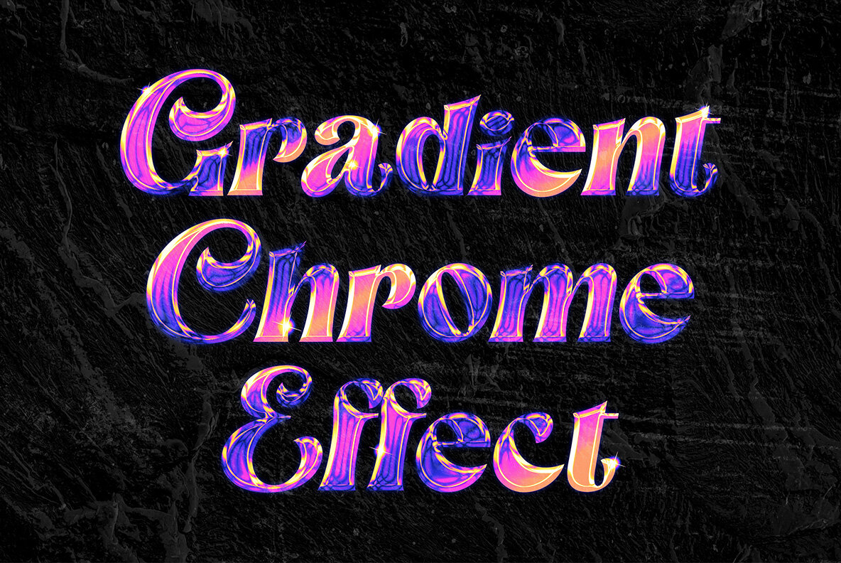 Gradient Chrome Text Effect 4