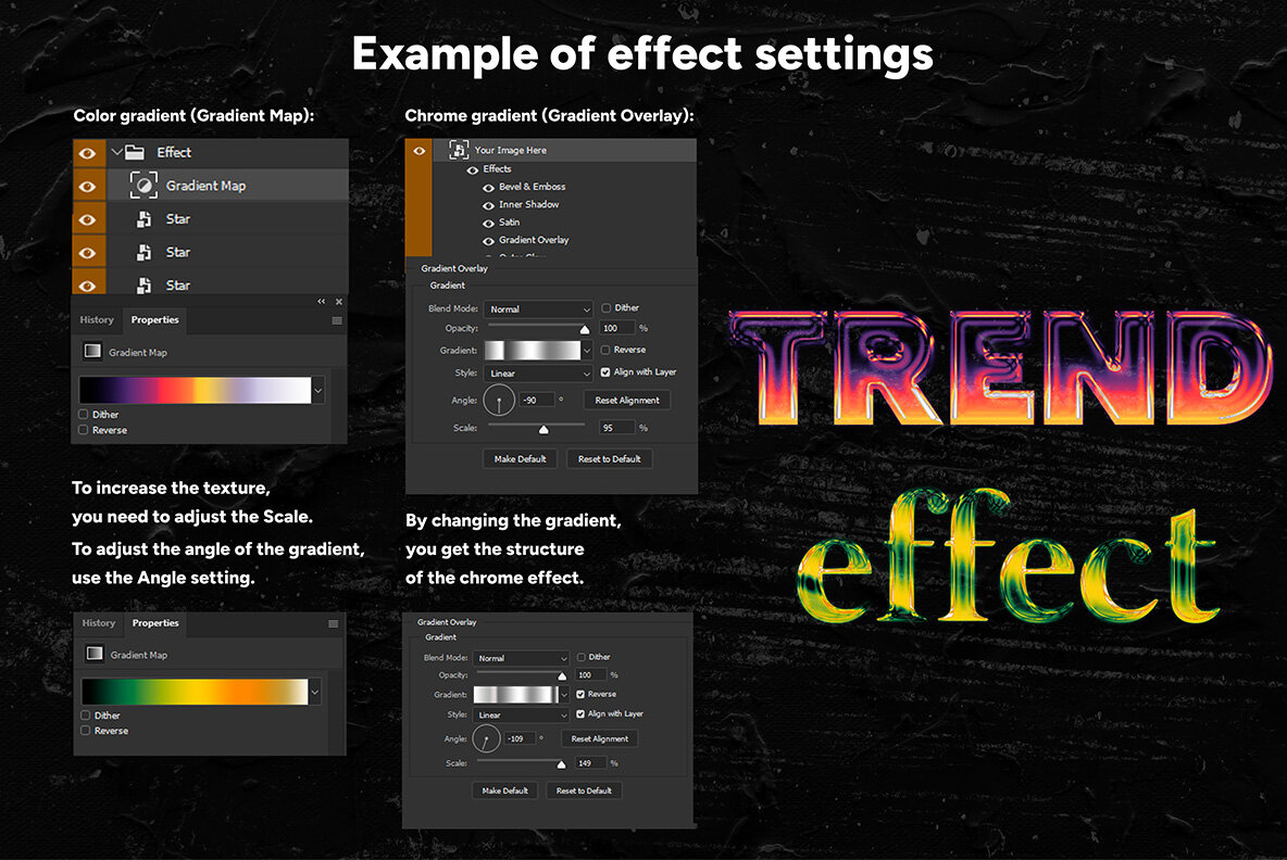 Gradient Chrome Text Effect 5