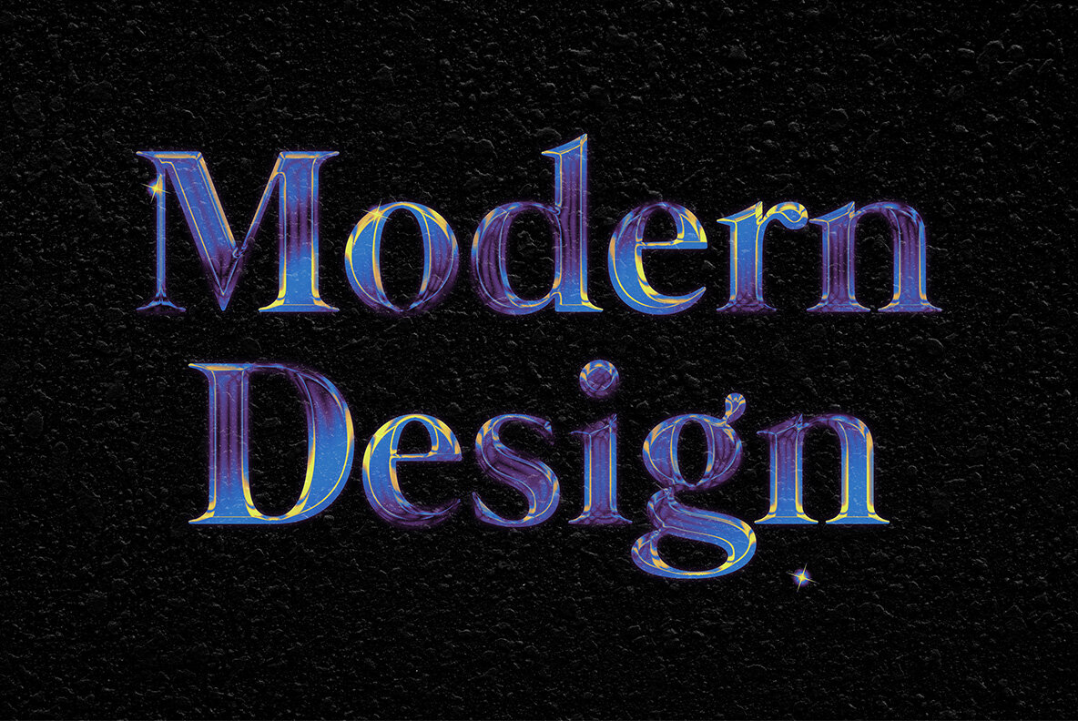 Gradient Chrome Text Effect 6