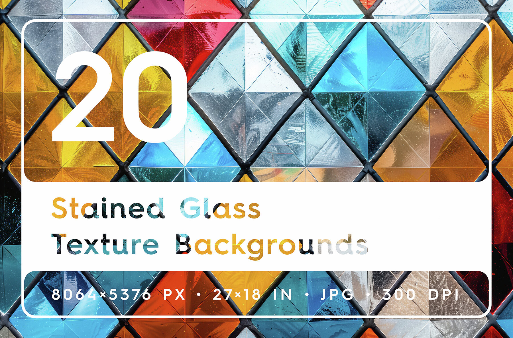 20 Stained Glass Texture Backgrounds 1