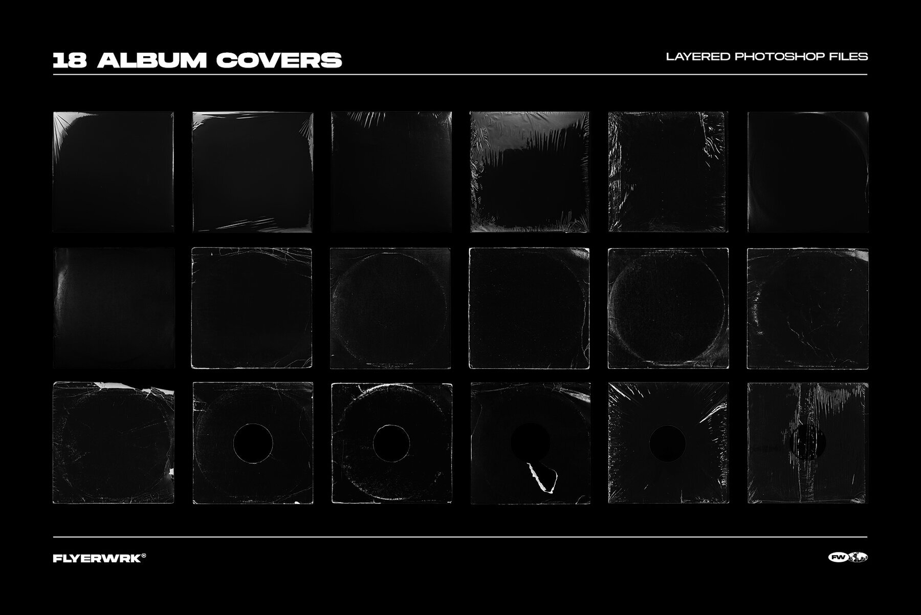 Vinyl Record Mockup Bundle 2