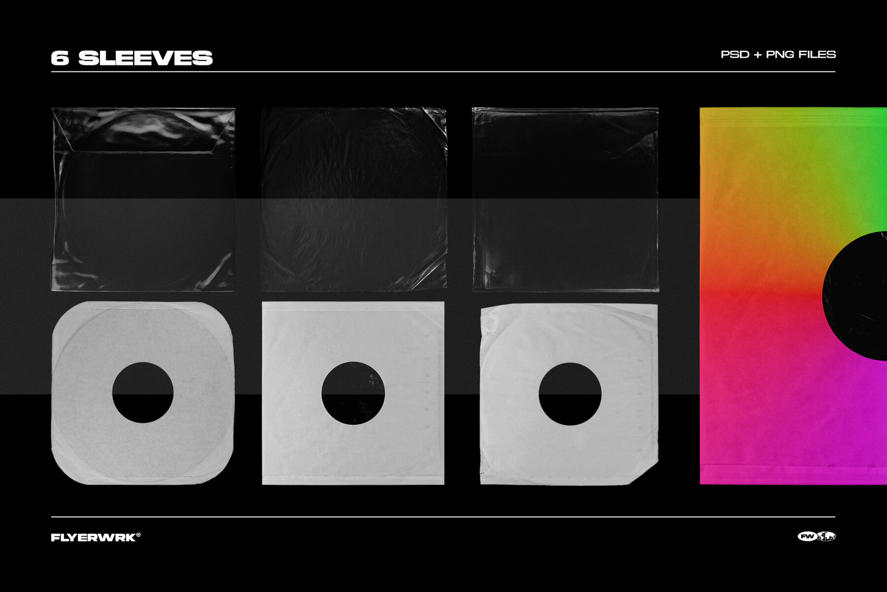 Vinyl Record Mockup Bundle 4