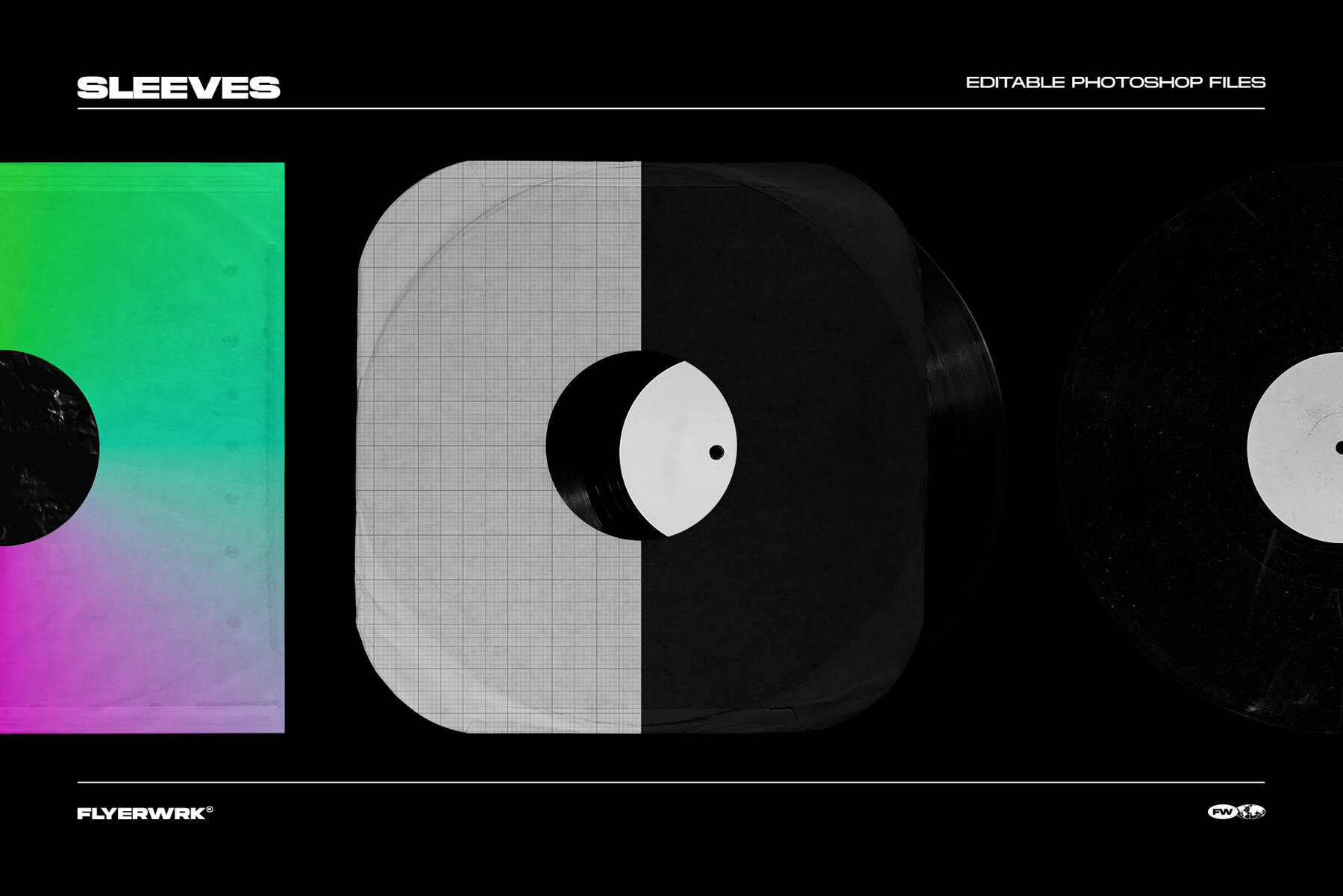 Vinyl Record Mockup Bundle 5