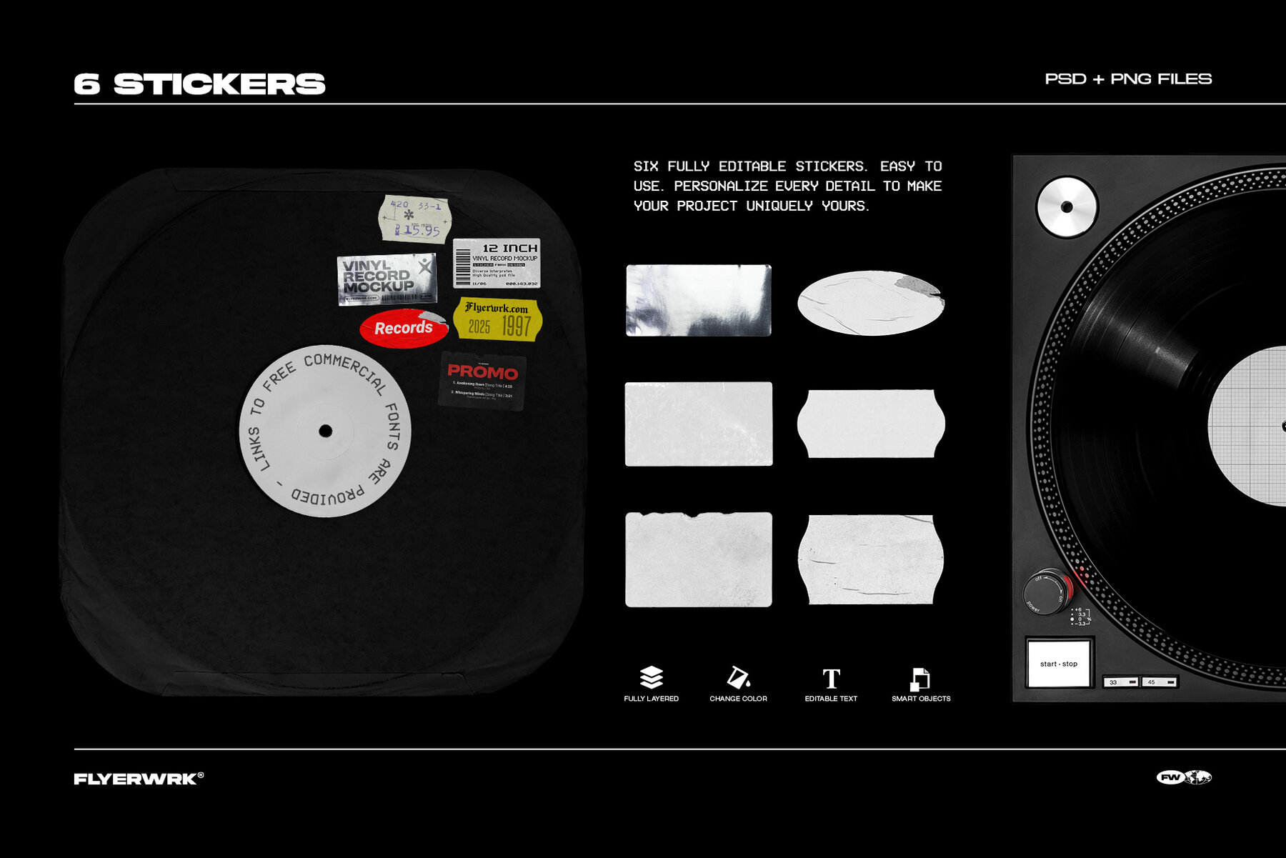 Vinyl Record Mockup Bundle 8
