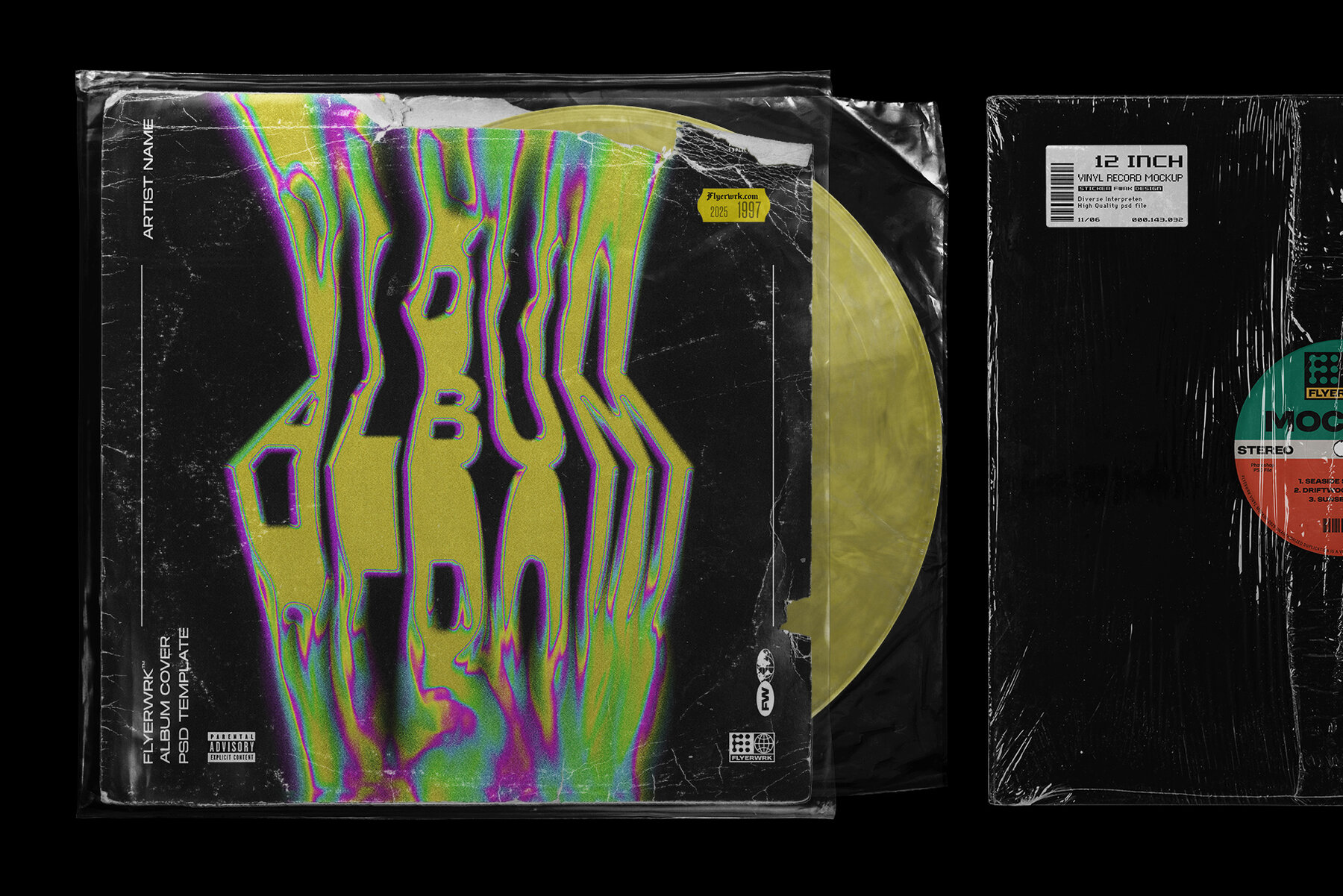 Vinyl Record Mockup Bundle 13