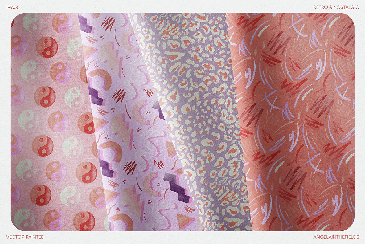 1990s Nostalgic Vector Patterns 7