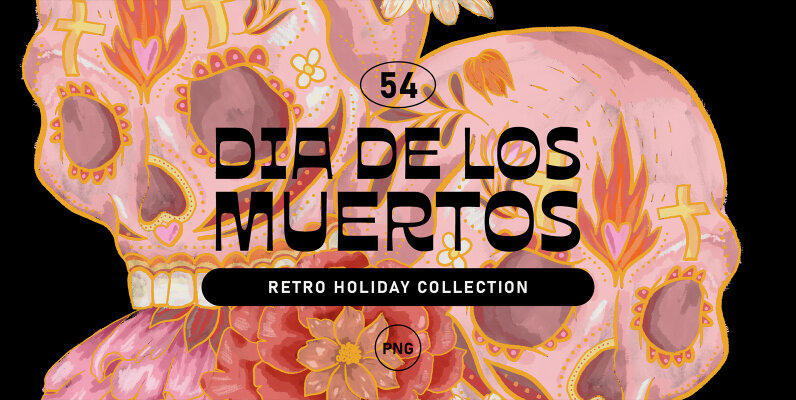 D  a De Los Muertos Illustration Set