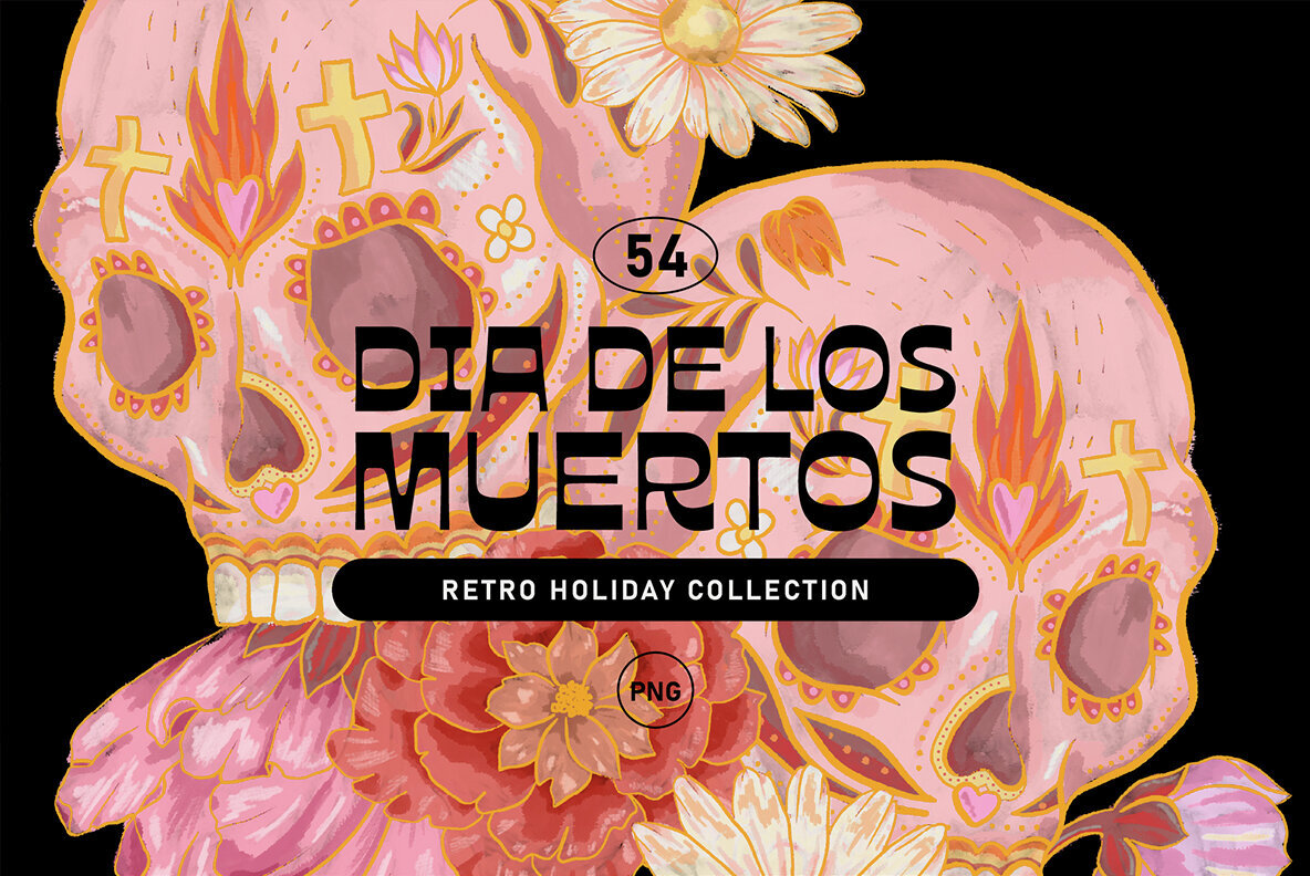 D  a De Los Muertos Illustration Set 1