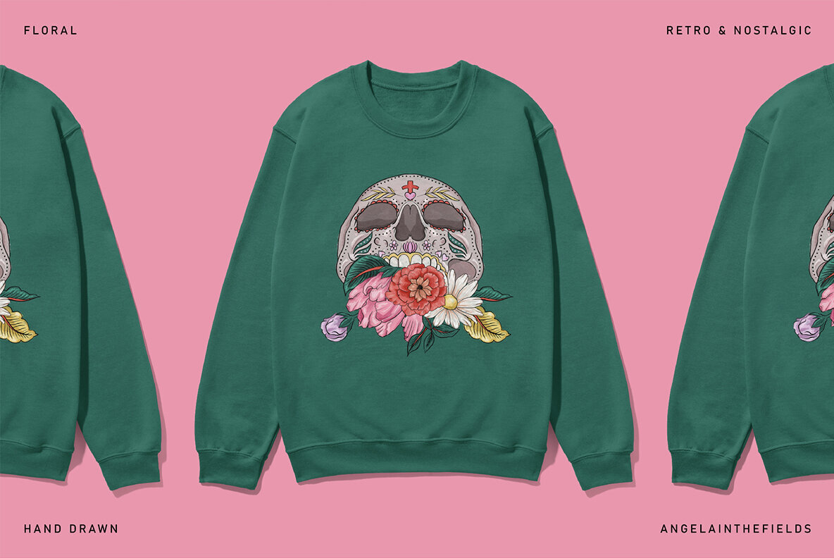 D  a De Los Muertos Illustration Set 2