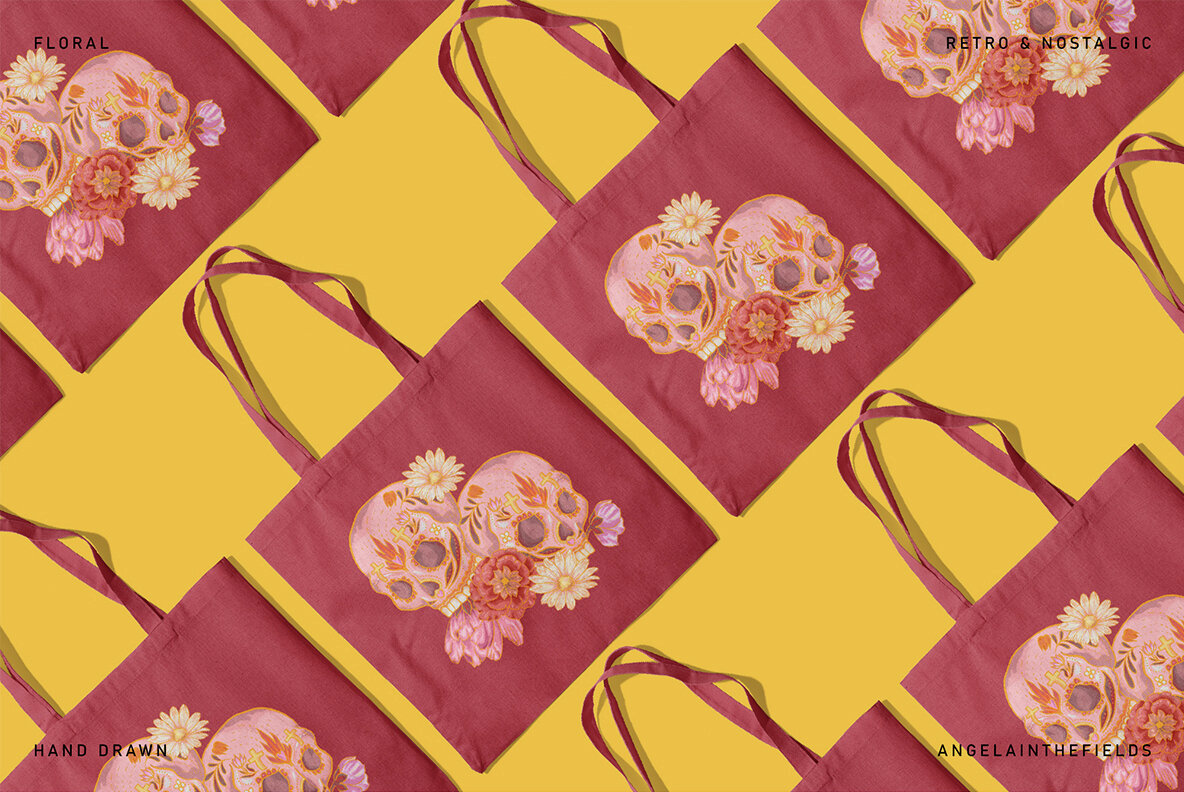 D  a De Los Muertos Illustration Set 4