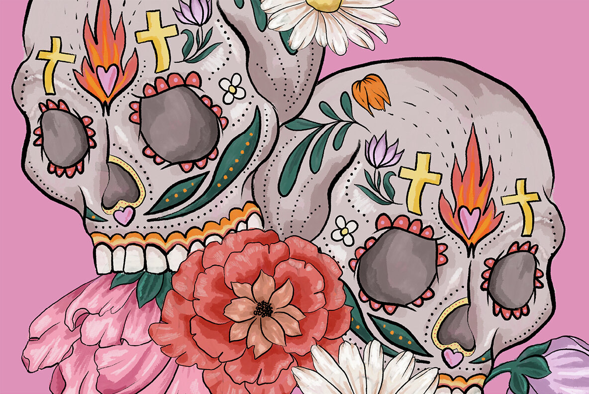 D  a De Los Muertos Illustration Set 6