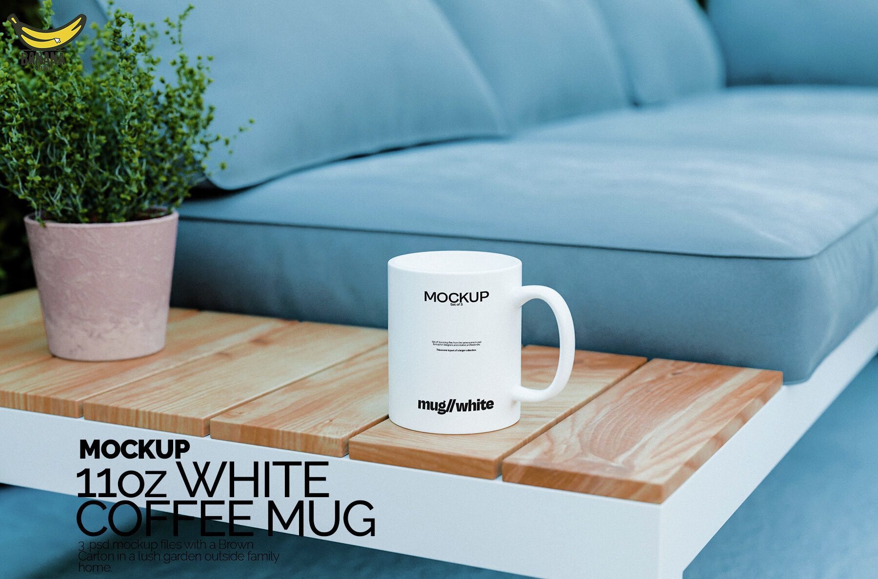 11oz Sublimation White Coffee Mug Mockup Bundle 1