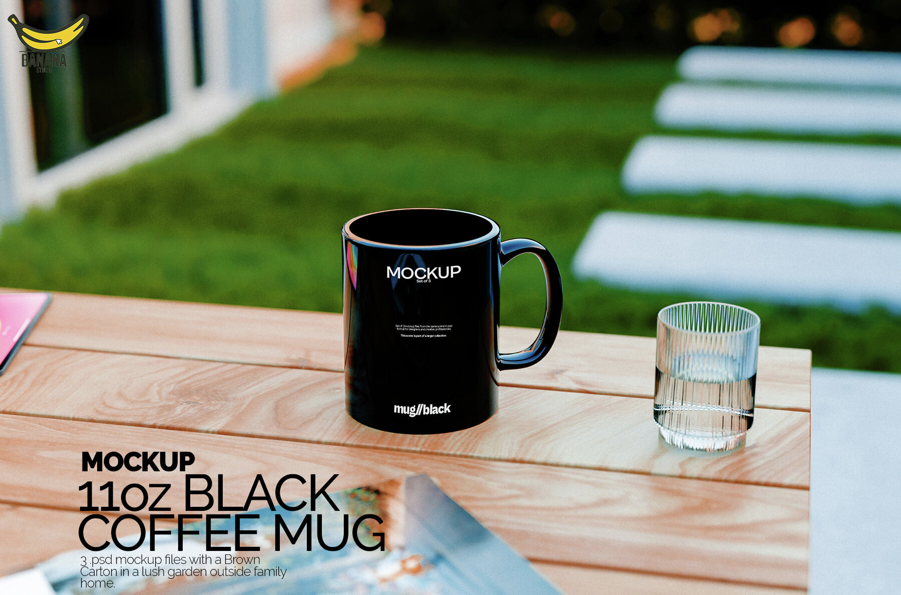11oz Black Coffee Mug 1