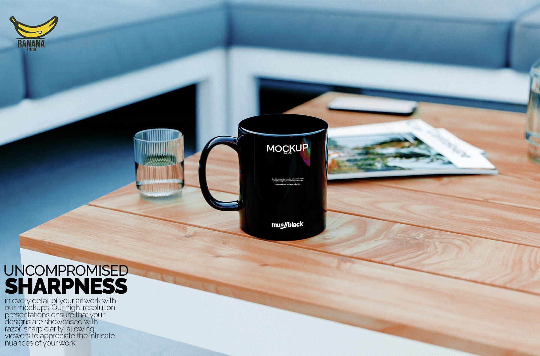 11oz Black Coffee Mug 3