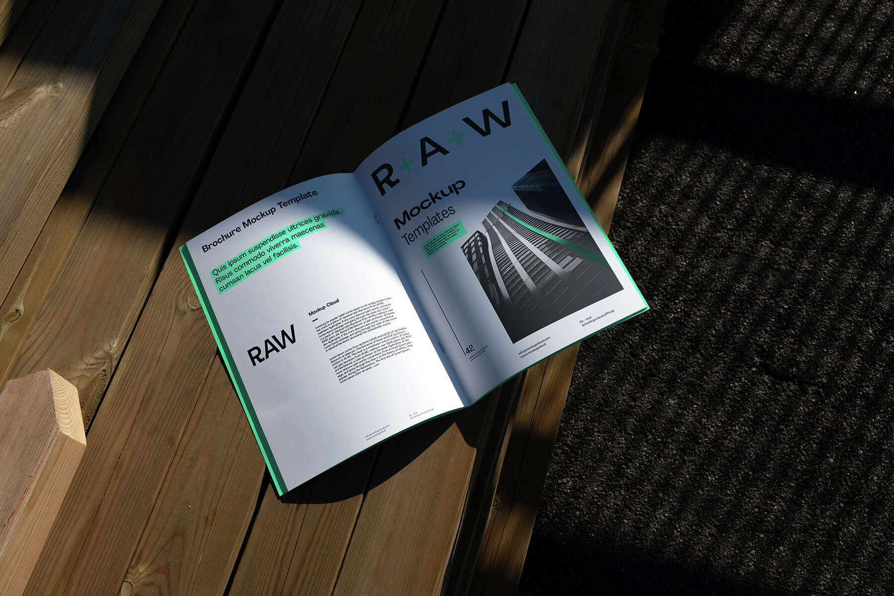 Brochure Mockups Kit   Raw Series 5