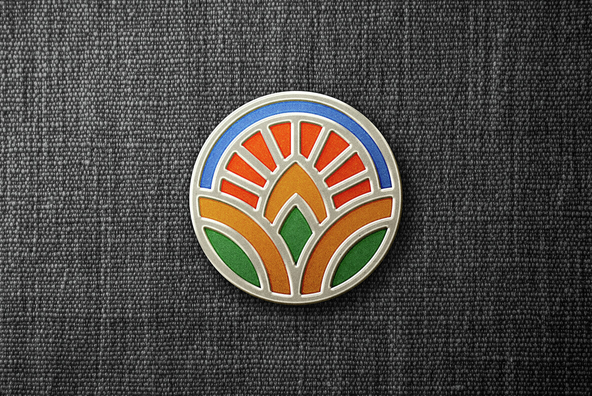 Metal Enamel Pin Mockup 2