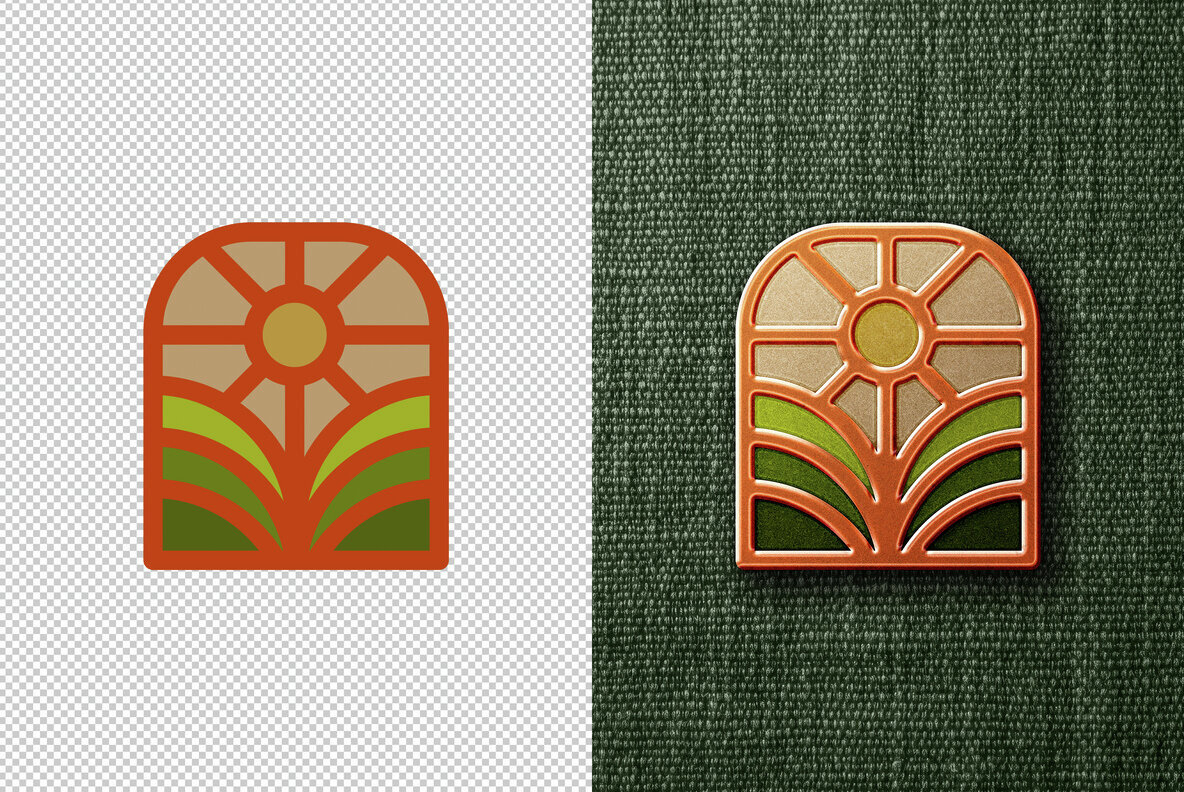 Metal Enamel Pin Mockup 3