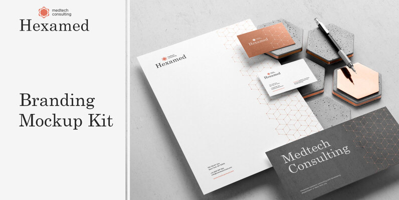 Hexamed Branding Mockups Kit