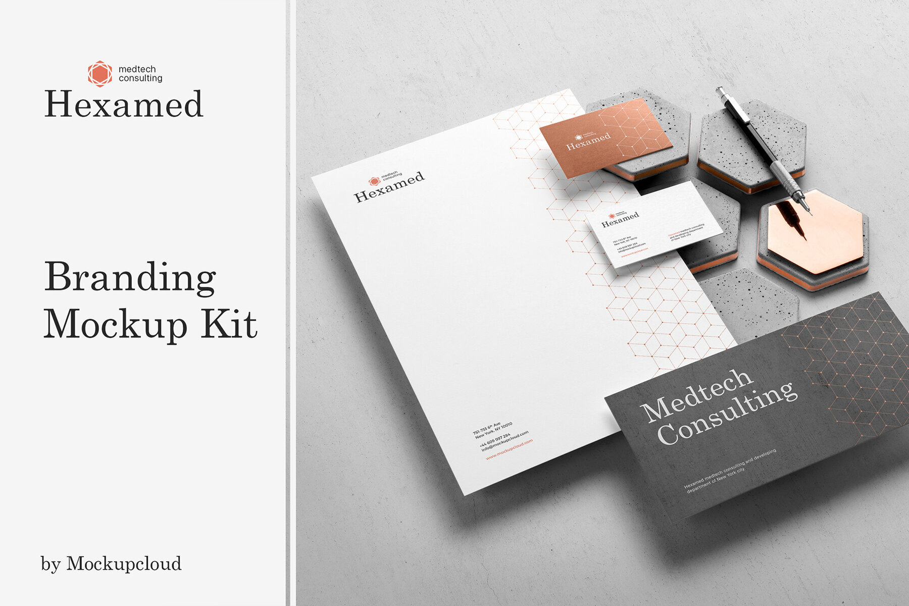 Hexamed Branding Mockups Kit 1