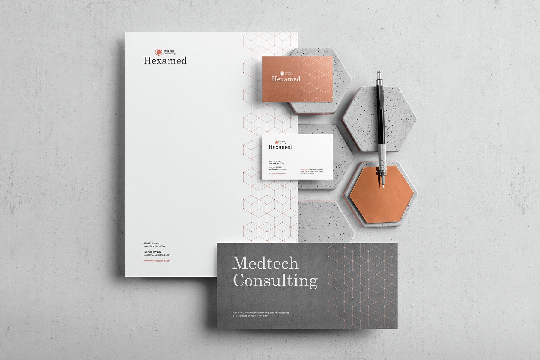 Hexamed Branding Mockups Kit 2