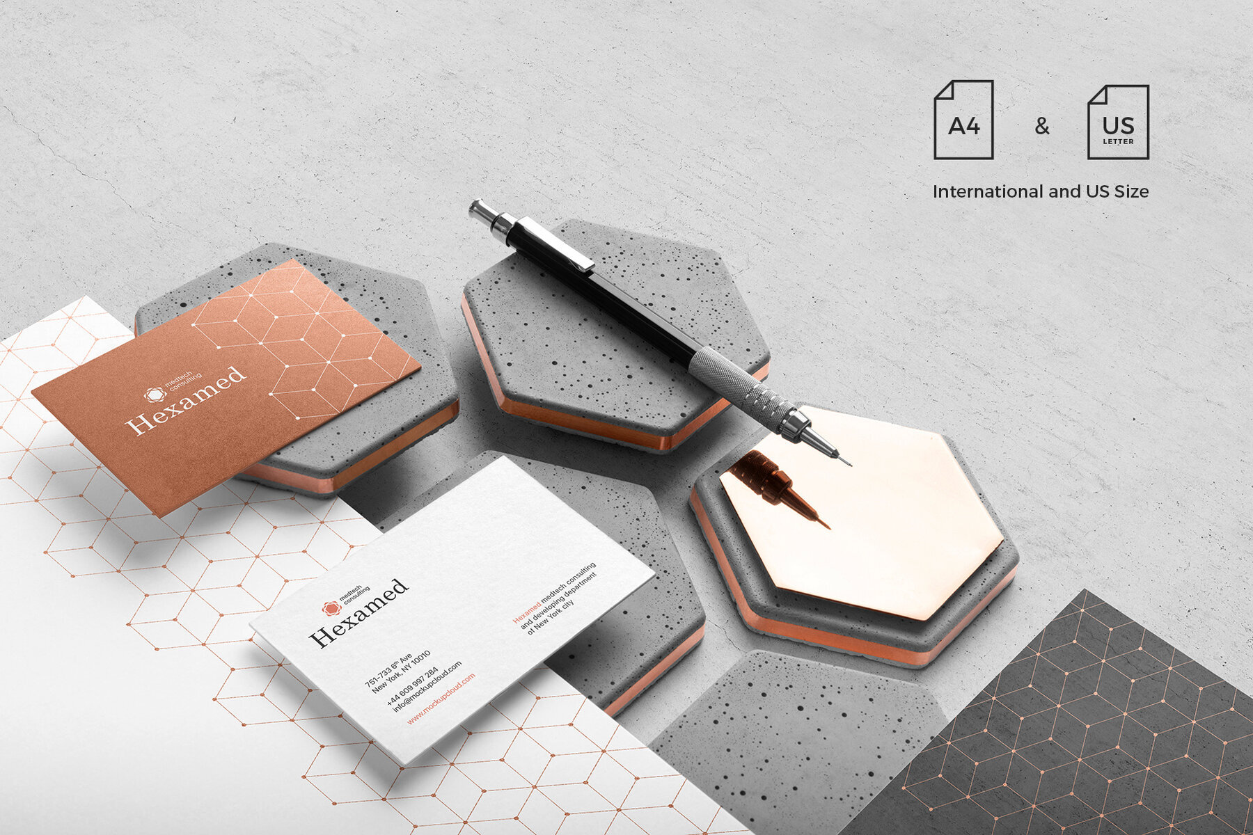Hexamed Branding Mockups Kit 3
