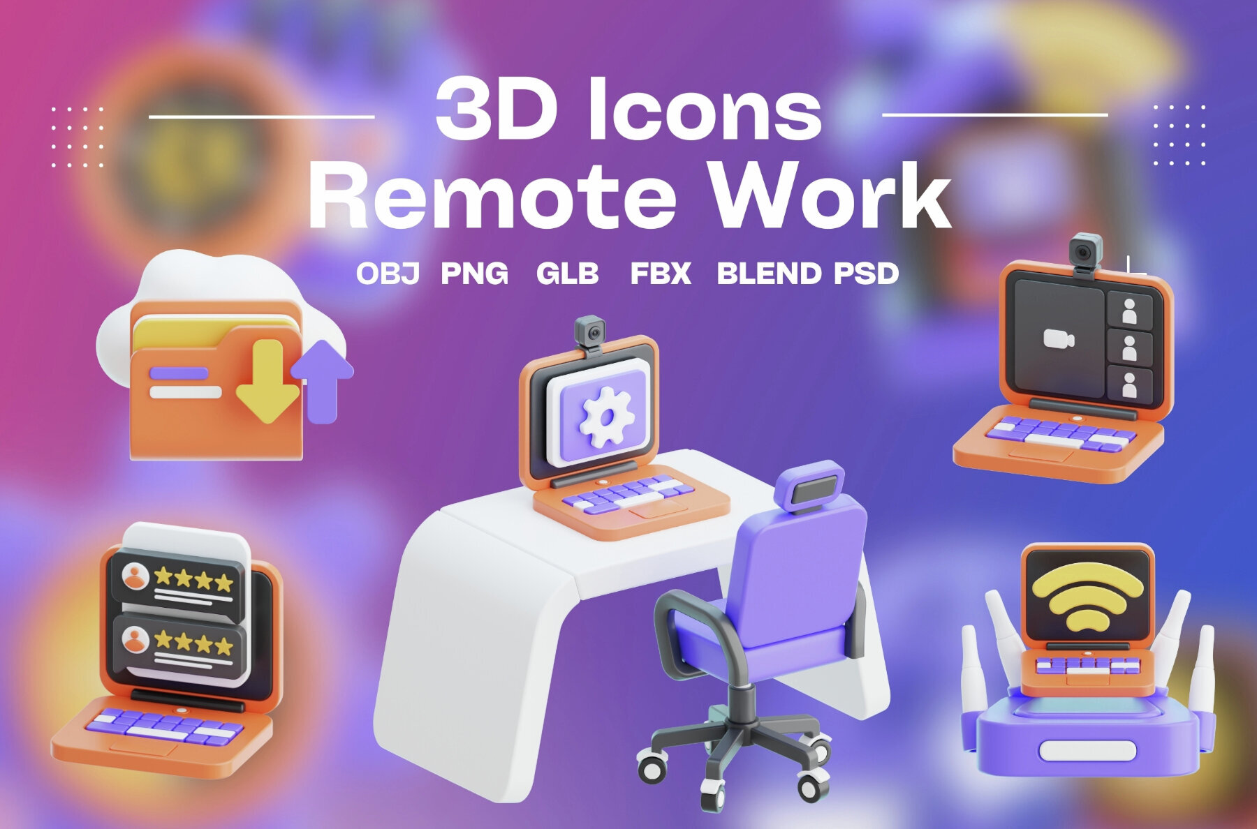 Remote Work 3d Icon 1