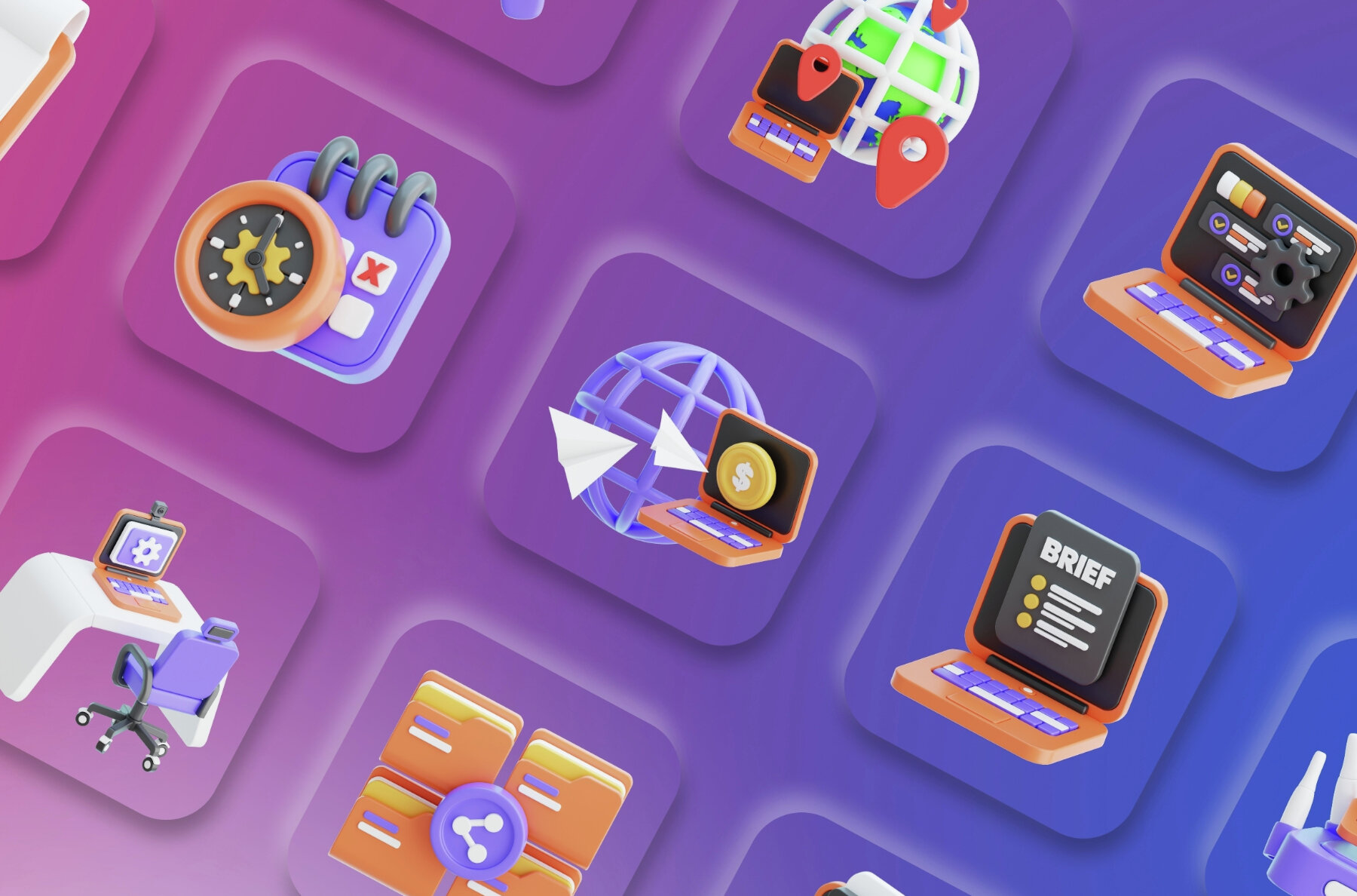 Remote Work 3d Icon 5