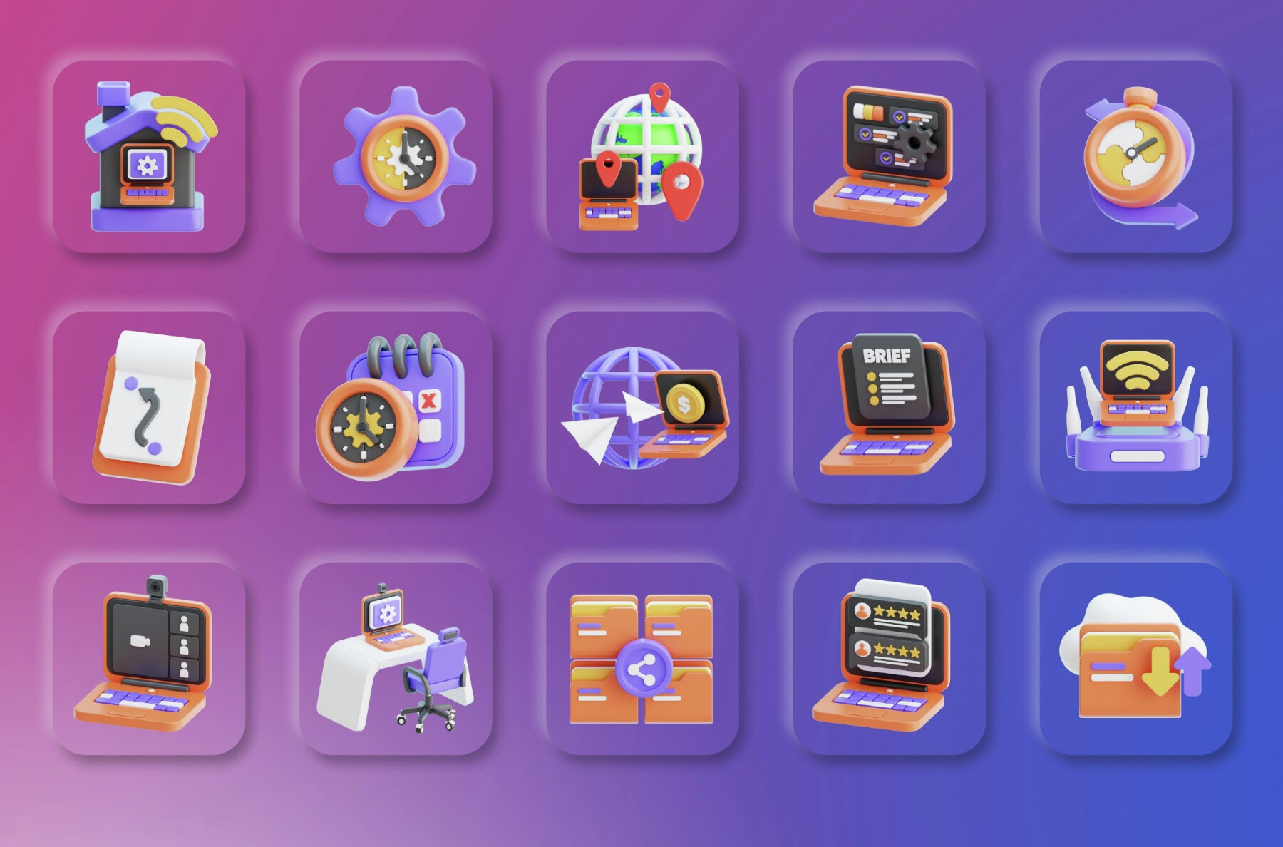 Remote Work 3d Icon 6